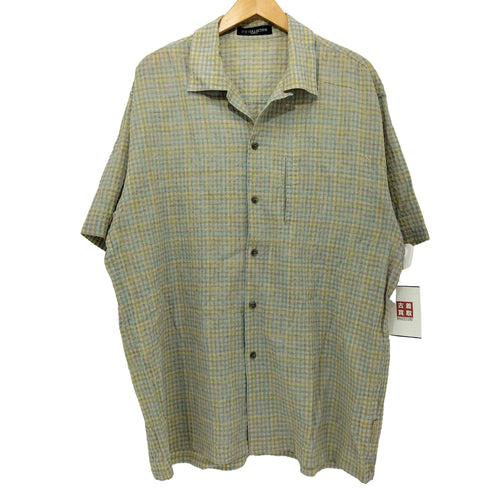 U.G.COLLECTION チェック柄シアサッカー開襟シャツ メンズ