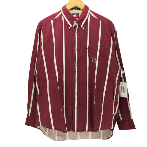 トミーヒルフィガー TOMMY HILFIGER 90s ストライプボタンダウンシャツ メンズ L