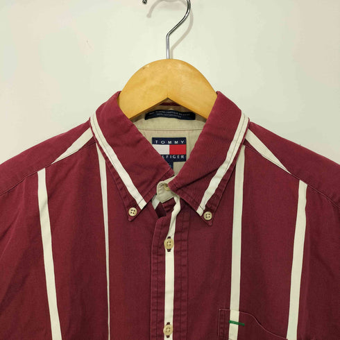 トミーヒルフィガー TOMMY HILFIGER 90s ストライプボタンダウンシャツ メンズ L