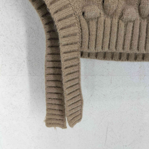 ザラ ZARA テクスチャーニットクロップドニットベスト レディース import:M