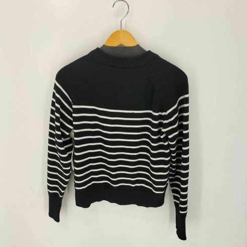 ザラ ZARA ショルダーボタン ボーダーニットトップス レディース import:M