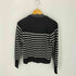 ザラ ZARA ショルダーボタン ボーダーニットトップス レディース import:M