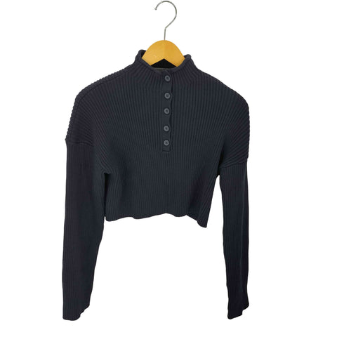 ザラ ZARA クロップドリブニット プルオーバー レディース import:S