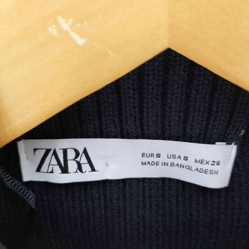 ザラ ZARA クロップドリブニット プルオーバー レディース import:S