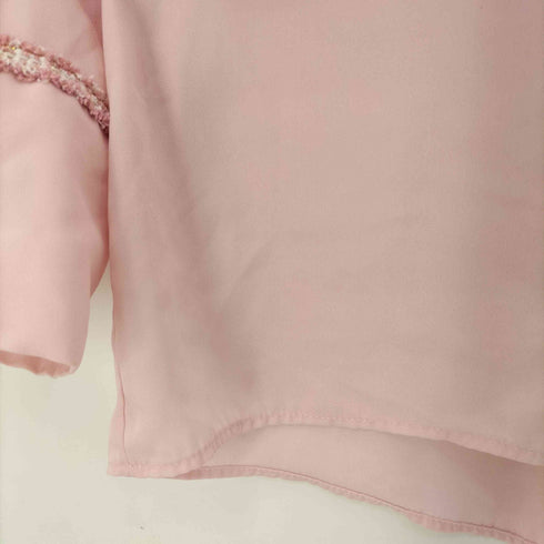 ザラ ZARA ツイードラインシャツ レディース import:M