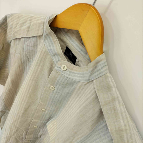 アイムイッセイミヤケ im ISSEY MIYAKE archive バンドカラー S/Sストライプシャツ メンズ JPN:L