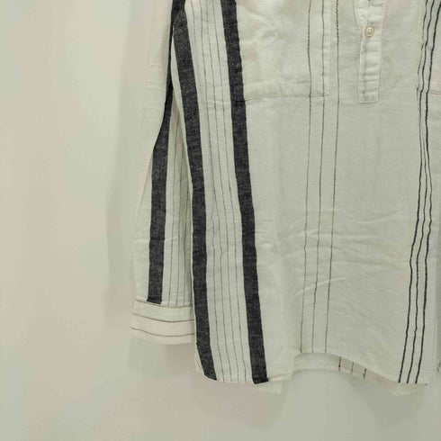 ザラ ZARA 大判チェック柄リネンプルオーバーシャツ メンズ L