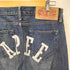 アベイシングエイプ A BATHING APE 00S APEE バック プリント ジップフライ デニム パンツ 脇割 ユニセックス レディース SHORT