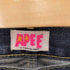 アベイシングエイプ A BATHING APE 00S APEE バック プリント ジップフライ デニム パンツ 脇割 ユニセックス レディース SHORT