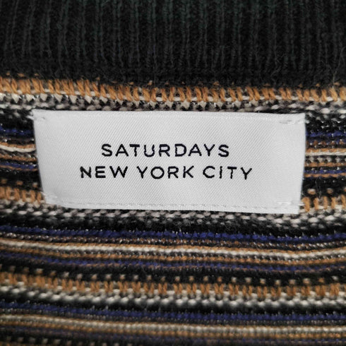 サタデーズニューヨークシティ Saturdays NYC マルチボーダーサマーニット メンズ import:M