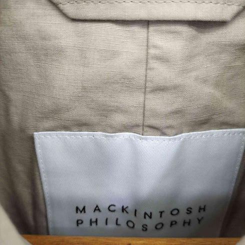 マッキントッシュフィロソフィー MACKINTOSH PHILOSOPHY コットンリネン ステンカラーコート メンズ