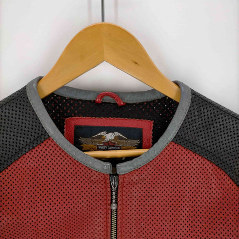 ハーレーダビッドソン HARLEY-DAVIDSON カウレザーメッシュS/Sジャケット レディース import:S