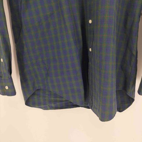 ラルフローレン RALPH LAUREN 90S BLAKE TWO-PLY COTTON タータンチェック ポニー刺繍 B.D L/S シャツ メンズ import:S