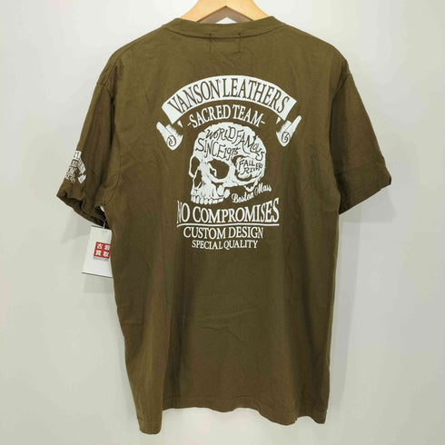 バンソン VANSON スカルプリントTシャツ メンズ import:L