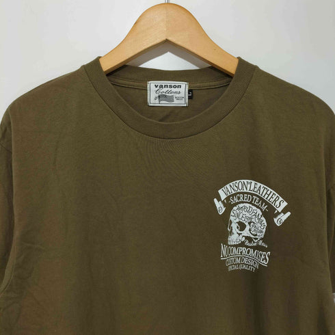 バンソン VANSON スカルプリントTシャツ メンズ import:L