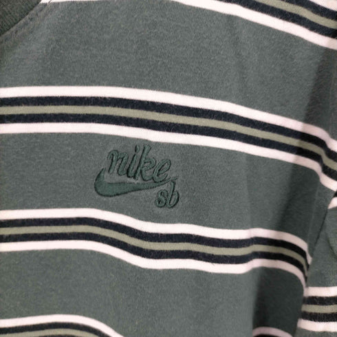 ナイキスケートボーディング NIKE SB ロゴ刺繍ボーダークルーネックTシャツ メンズ XXL