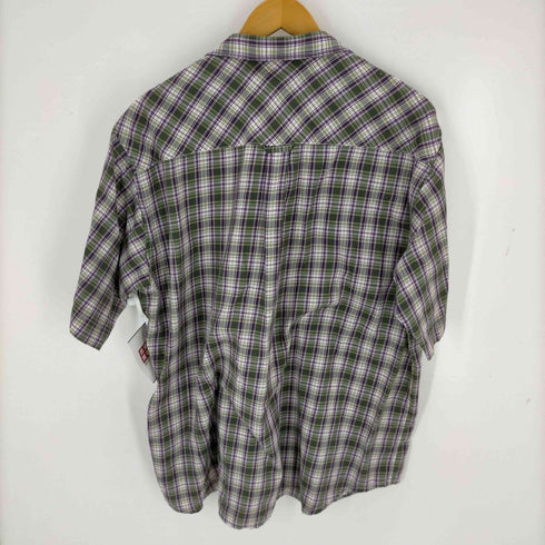 ユナイテッドアローズグリーンレーベルリラクシング UNITED ARROWS green label relaxing T/Wトロ チェック オープンカラー 半袖 シャツ メンズ JPN:M