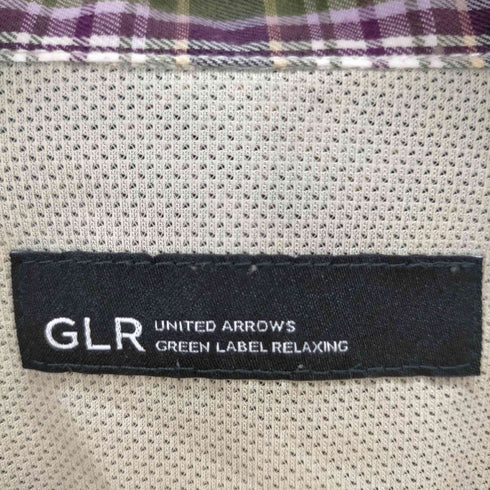 ユナイテッドアローズグリーンレーベルリラクシング UNITED ARROWS green label relaxing T/Wトロ チェック オープンカラー 半袖 シャツ メンズ JPN:M