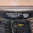 クリスチャンオードジェー CHRISTIAN AUDIGIER y2k バック刺繍 スタッズデニムパンツ レディース 28×33
