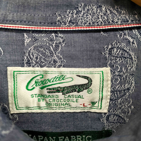 クロコダイル crocodile ペイズリー刺繍シャツ メンズ JPN:L