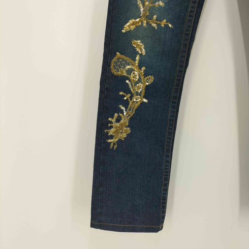 リュウゾウ ナカタ RYUZO NAKATA y2k スパンコール刺繍 デニムパンツ レディース JPN:36