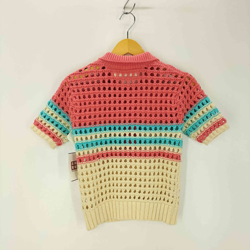 VOLTAGE CONTROL FILTER MESH BORDER TIGHT KNIT POLO レディース FREE
