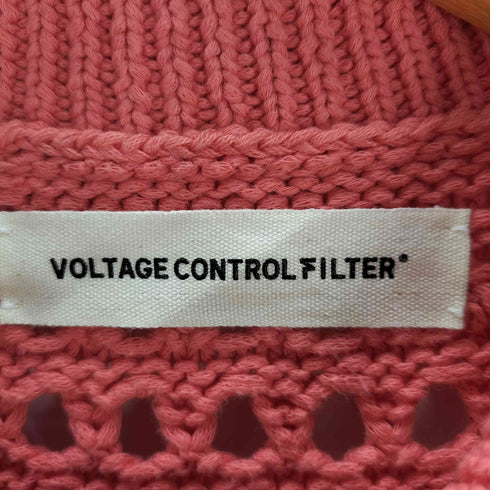 VOLTAGE CONTROL FILTER MESH BORDER TIGHT KNIT POLO レディース FREE