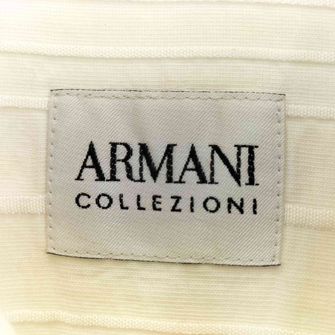 アルマーニコレツィオーニ ARMANI COLLEZIONI ピンタック ストライプ ドレスシャツ メンズ