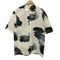 ザラ ZARA 水墨画 総柄 シアサッカー S/S シャツ メンズ import:S