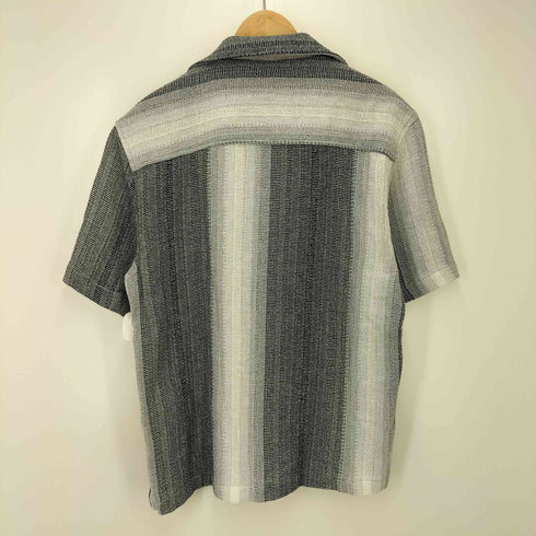 ザラ ZARA GRADIET STRIPED SHIRT オープンカラー ストライプ S/S シャツ メンズ import:S
