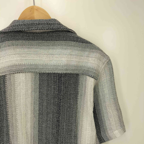 ザラ ZARA GRADIET STRIPED SHIRT オープンカラー ストライプ S/S シャツ メンズ import:S