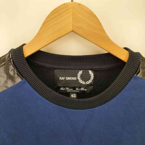 ラフシモンズ RAF SIMONS 18SS Taped Detail Sweatshirt ロゴ 刺繍 テープ ディテール スウェット メンズ UK:40