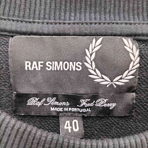 ラフシモンズ RAF SIMONS 18SS Taped Detail Sweatshirt ロゴ 刺繍 テープ ディテール スウェット メンズ UK:40