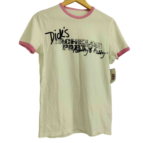 ディースクエアード DSQUARED2 イタリア製 ダメージ加工 プリントリンガーTシャツ メンズ