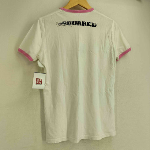 ディースクエアード DSQUARED2 イタリア製 ダメージ加工 プリントリンガーTシャツ メンズ