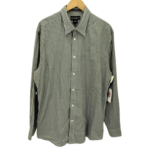 エディーバウアー Eddie Bauer WRINKLE RESISTANT CLASSIC FIT チェック レギュラーカラー L/S シャツ メンズ import:L