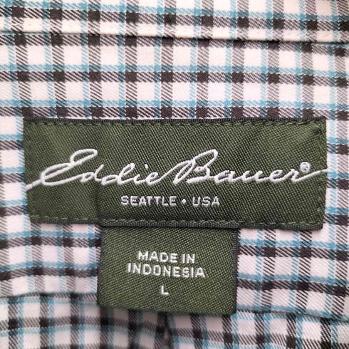 エディーバウアー Eddie Bauer WRINKLE RESISTANT CLASSIC FIT チェック レギュラーカラー L/S シャツ メンズ import:L