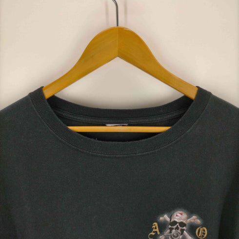 スカルプリント オーバーサイズ クルーネックTシャツ メンズ