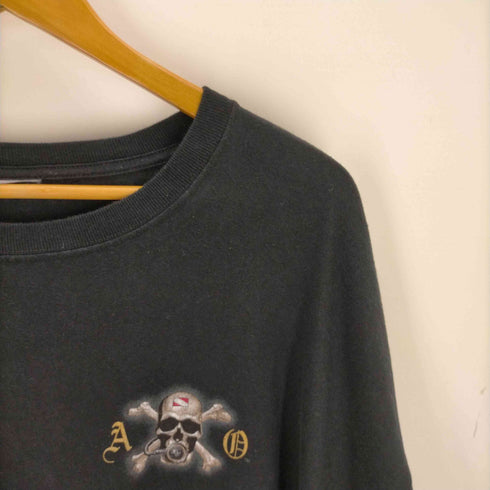 スカルプリント オーバーサイズ クルーネックTシャツ メンズ
