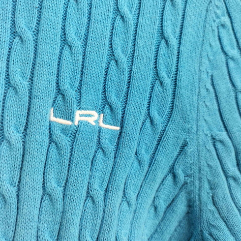 ローレンラルフローレン LAUREN RALPH LAUREN ロゴ刺繍 コットン ドライバーズニット レディース import:S