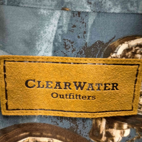 CLEAR WATER バイクプリント コットン半袖シャツ メンズ JPN:XL