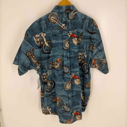 CLEAR WATER バイクプリント コットン半袖シャツ メンズ JPN:XL