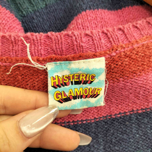 ヒステリックグラマー HYSTERIC GLAMOUR 90s バックボーダー ノースリーブニット レディース FREE