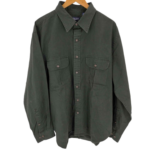 ランズエンド LANDS END フィリピン製 両フラップ レギュラーカラーシャツ メンズ JPN:XL 17-17 1/7