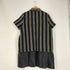 ザラ ZARA 裾フェイクレザー プリーツ切替 ハーフボタンワンピース レディース import:L