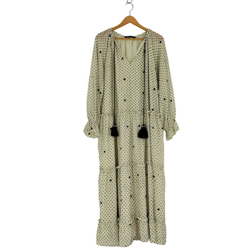 ザラ ZARA オーバーサイズ ドット メッシュ ワンピース レディース import:M