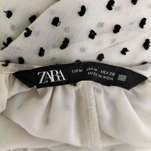 ザラ ZARA オーバーサイズ ドット メッシュ ワンピース レディース import:M