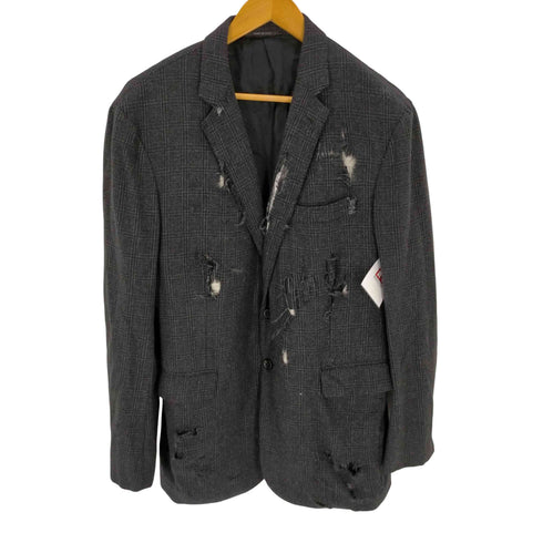 ラルフローレン RALPH LAUREN イタリア製 クラッシュ グレンチェックテーラードジャケット メンズ 42R