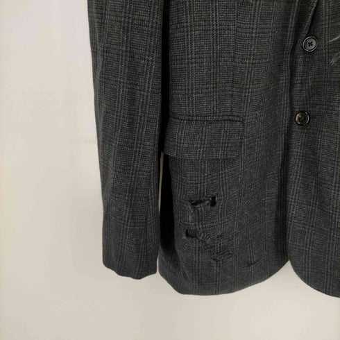 ラルフローレン RALPH LAUREN イタリア製 クラッシュ グレンチェックテーラードジャケット メンズ 42R