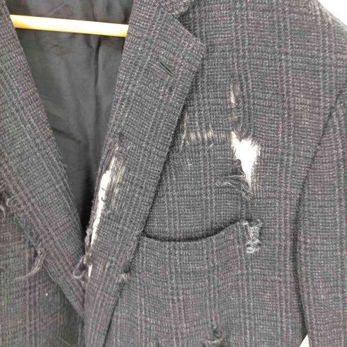 ラルフローレン RALPH LAUREN イタリア製 クラッシュ グレンチェックテーラードジャケット メンズ 42R
